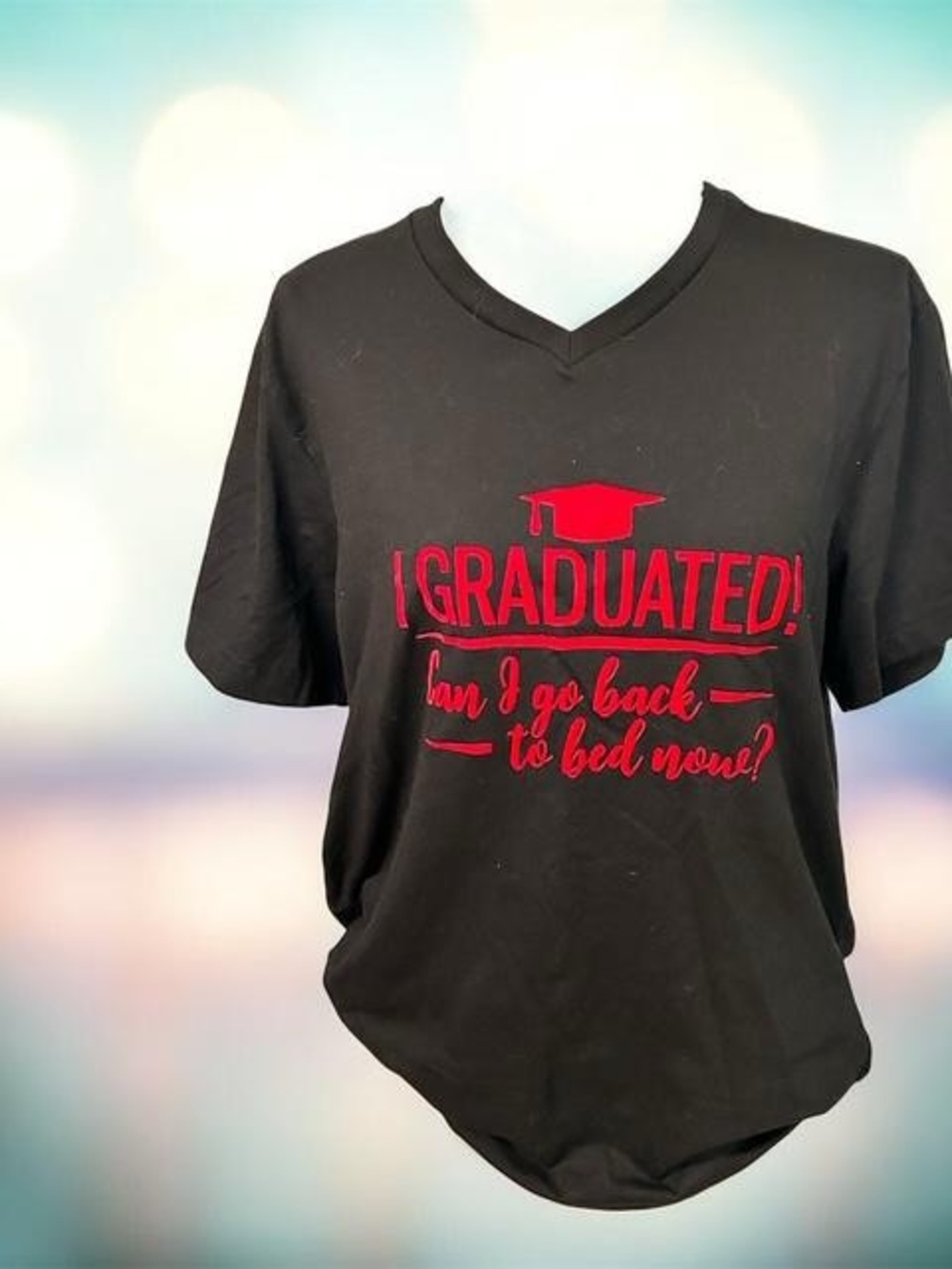 I Graduated! Can I go back to bed now? V-Neck Tee